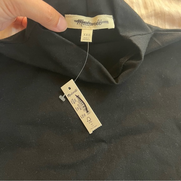 New Madewell Funnelneck Cropped Muscle Tee XXS Black $42 - Picture 6 of 7